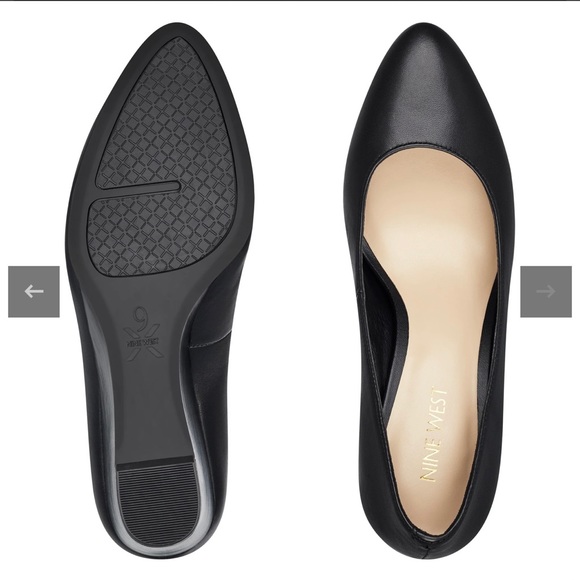 Nine West Jazzin Almond Toe Black Wedge - Picture 4 of 8